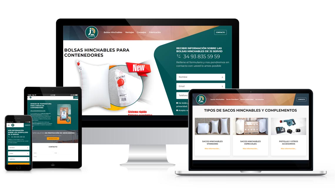 Landing pages - J2 Servid