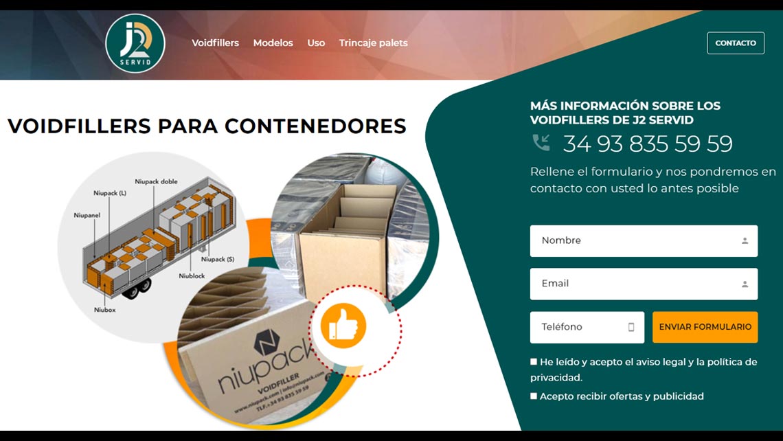 Landing pages - J2 Servid