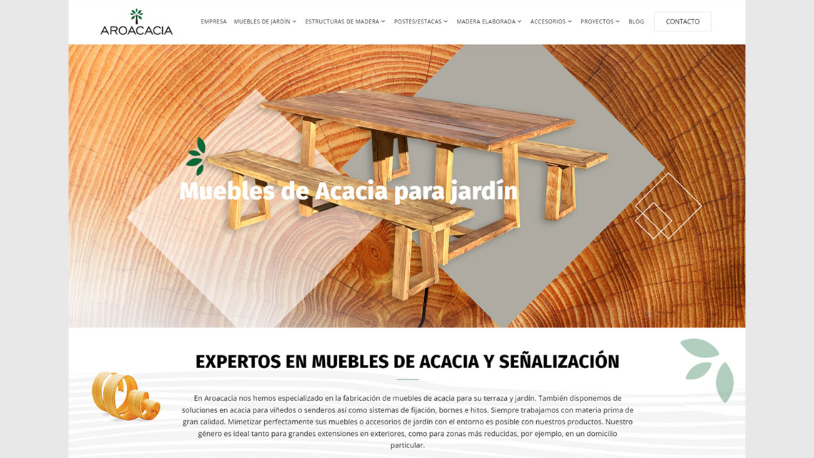 Disseny web i SEO per a Aroacacia