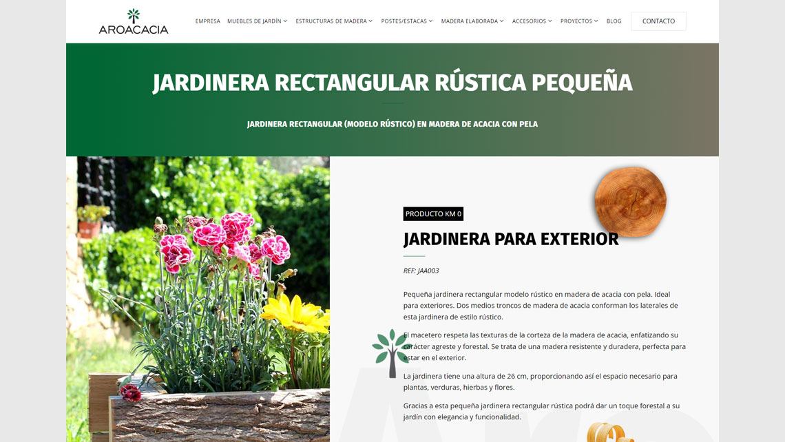 Disseny web i SEO per a Aroacacia