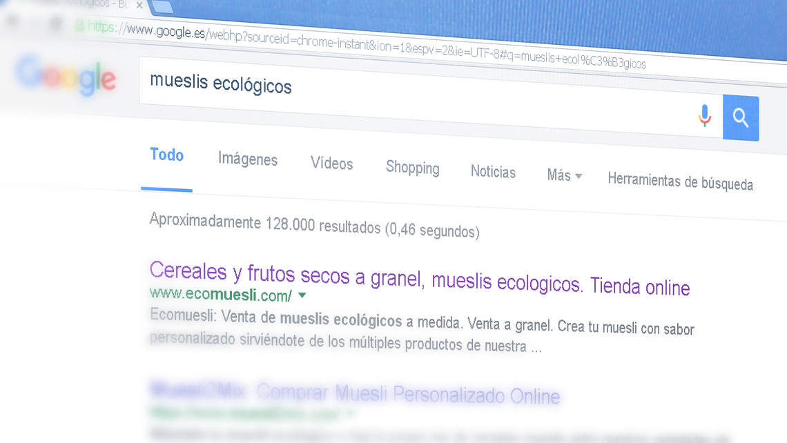 Posicionament web per a Ecomuesli