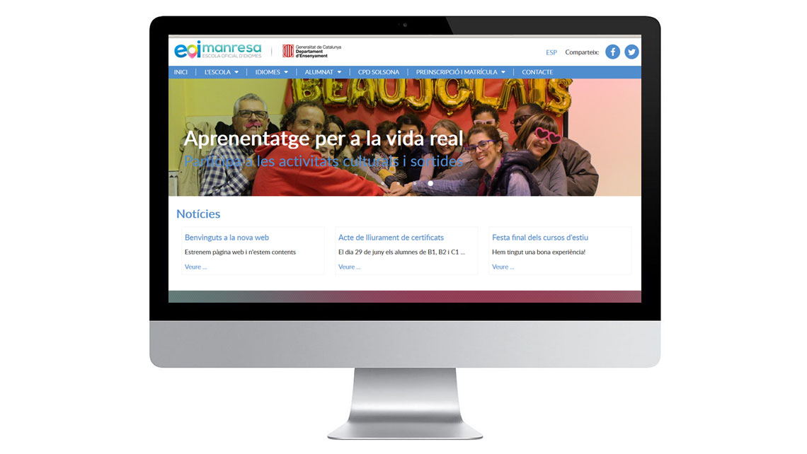 Disseny web i i matge corporativa per a EOI Manresa