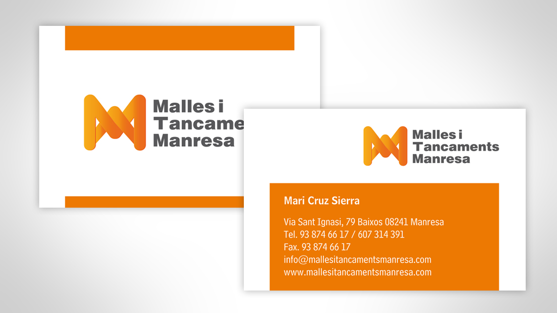 Disseny gràfic i restyling de logotip per a Malles i Tancaments Manresa