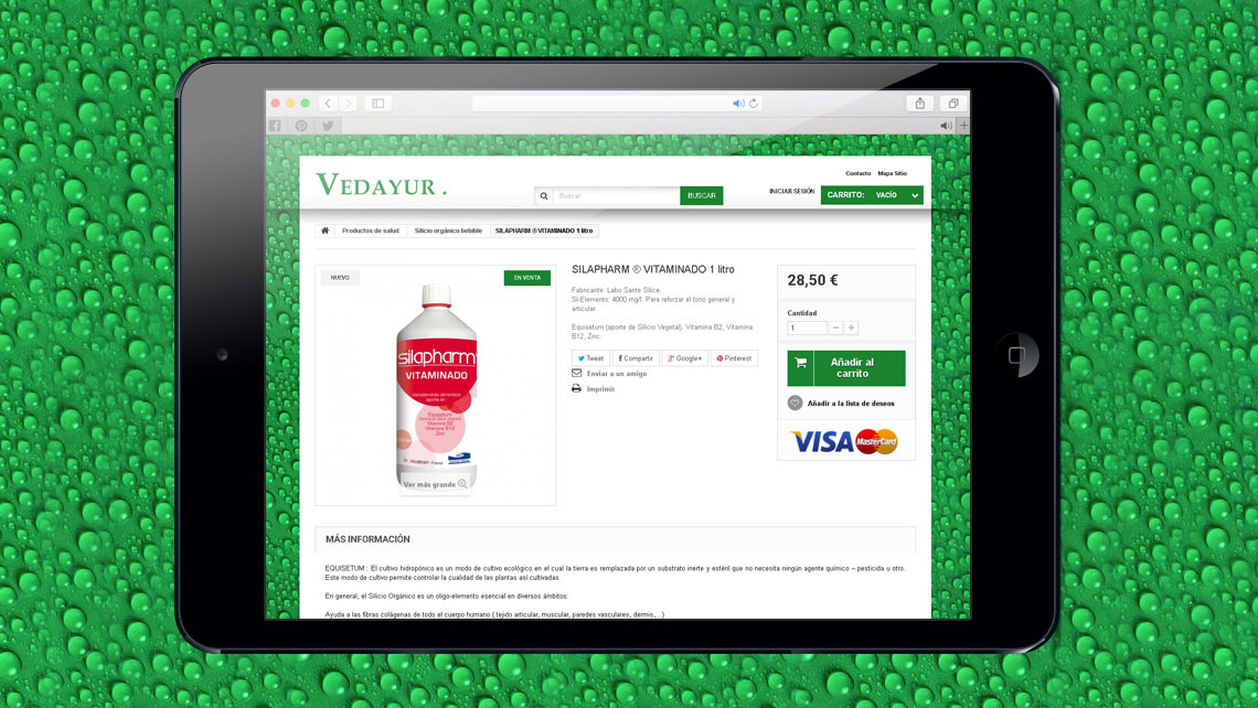 Disseny web i estratègia SEO per a Complements Naturals Vedayur