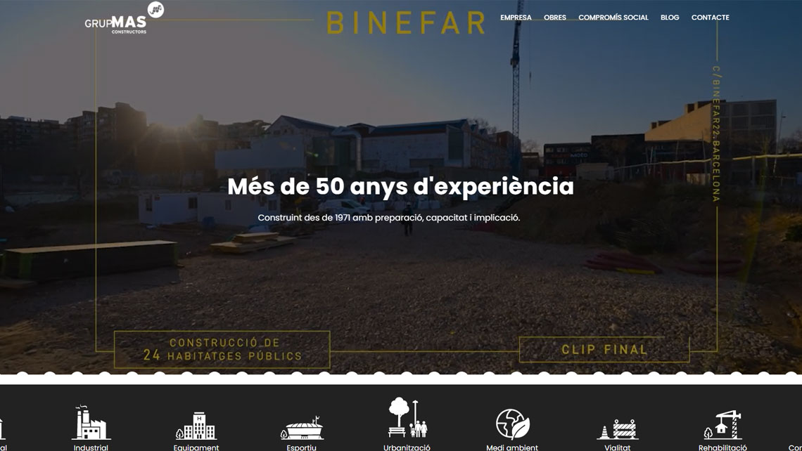 Disseny web per a Grup Mas