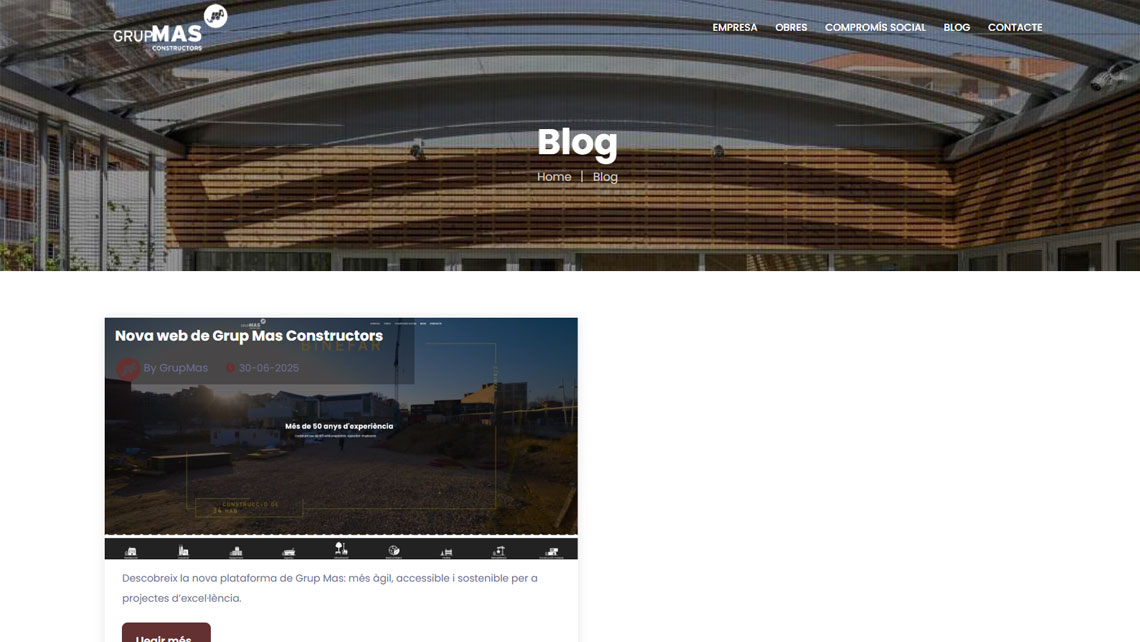 Disseny web per a Grup Mas