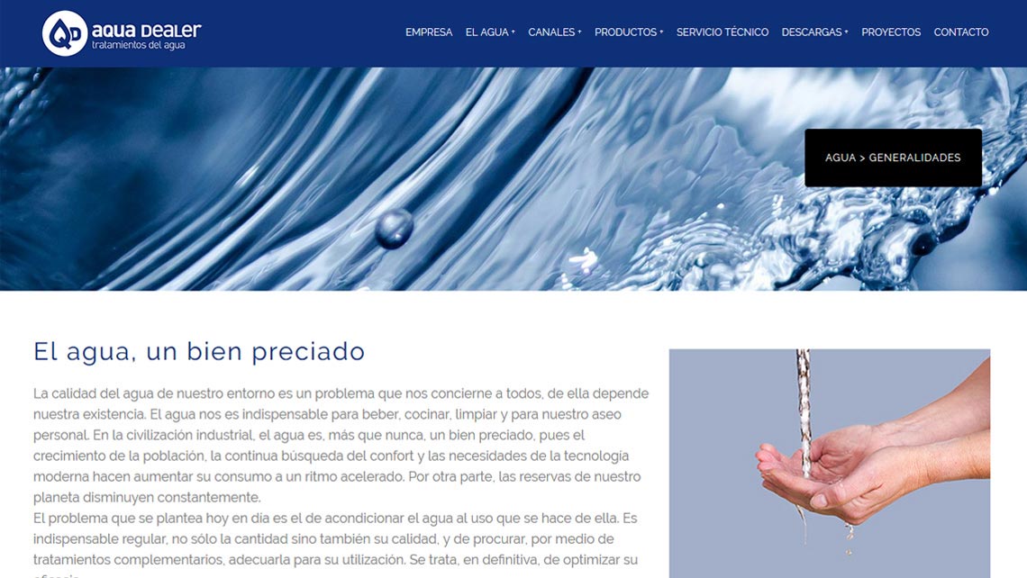 Disseny web i programació per a Aqua Dealer