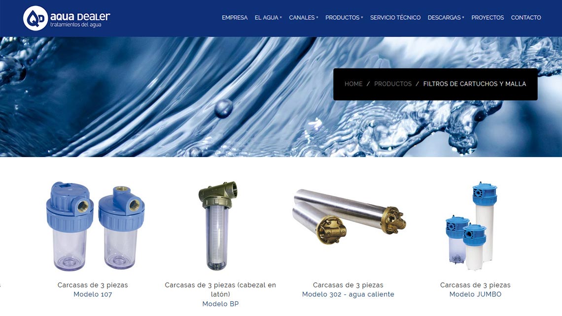 Disseny web i programació per a Aqua Dealer
