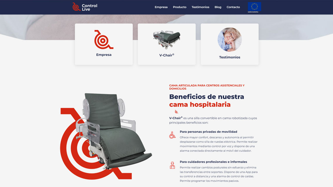 Programació web i posicionament SEO per a Control Live